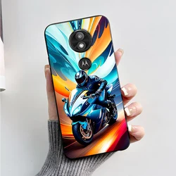 Charming Black Cartoon Silicone Case - Soft Protective Cover for Motorola Moto G7 Series (HEI-J44)