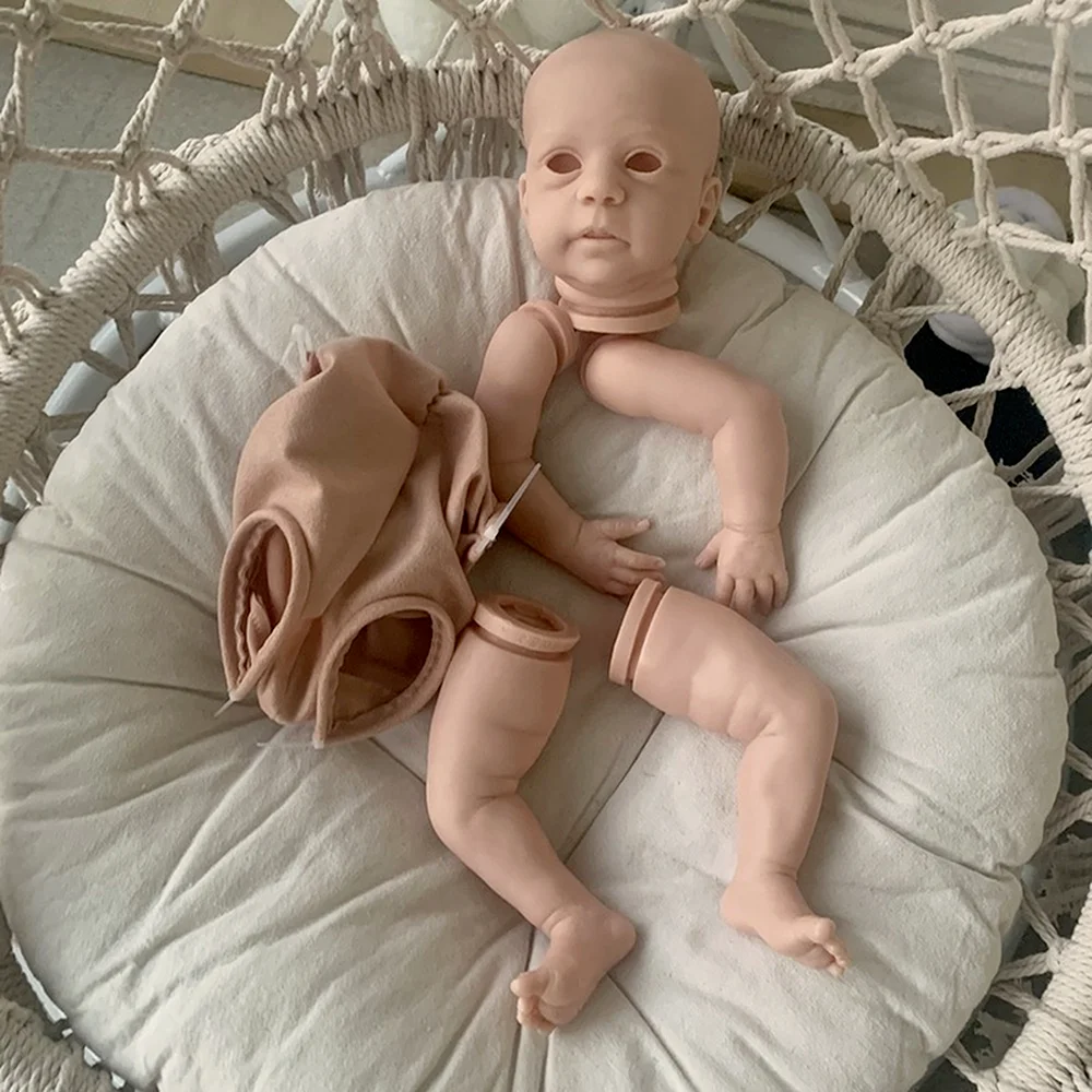 19inch Unfinished Unpainted Mika Reborn Kit Lifelike Real Soft