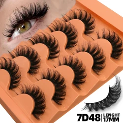 Luxurious 8D Volume Fluffy False Eyelashes - Set of 5 Pairs (5pairs-7D48)