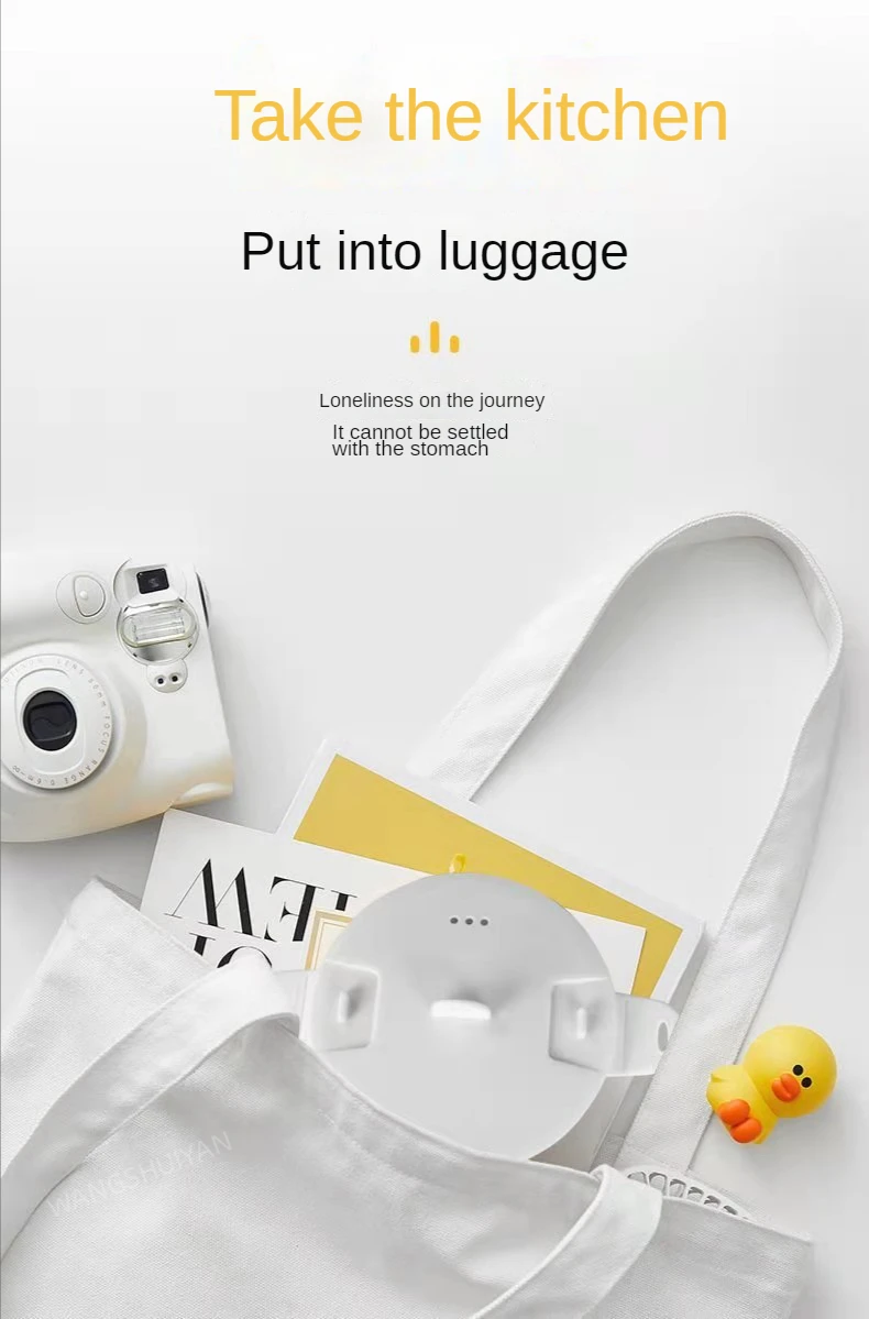 Description Picture 3 of itemFolding Silicone Electric Kettle Travel Water Heating Boiler Noodles Soup Pot Food Cooker Hotpot Cooking Skillet