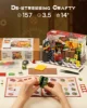 Robotime DIY Miniature House Kit Mini Dollhouse Garage Workshop Tiny House Making Kit with LED Light Decorative for Children 3