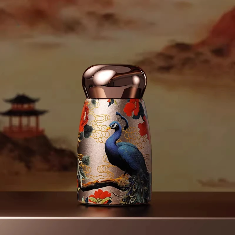 New Mini Ceramic Thermos Cup Compact Portable Intelligent Temperature Lasting Insulation Small Capacity Water Cup