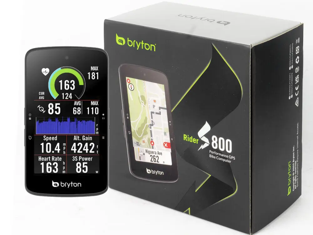 Nuovo Bryton Rider S800 Bike Computer Gps Touchscreen + Extension Versione Globale