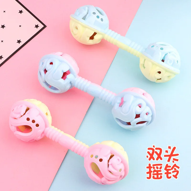 

2pcs Toddler Double-headed Hand Rattles Soothing Hand Grip Rattles Toys Baby Rattle Baby Nibbling Toys Baby Toys 0 12 Months