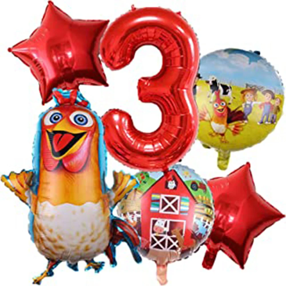

Farm Animal Large numbers Foil Balloons Children Birthday Party Baby Shower Barnyard Western Cowboy Themed Decorations Supplies