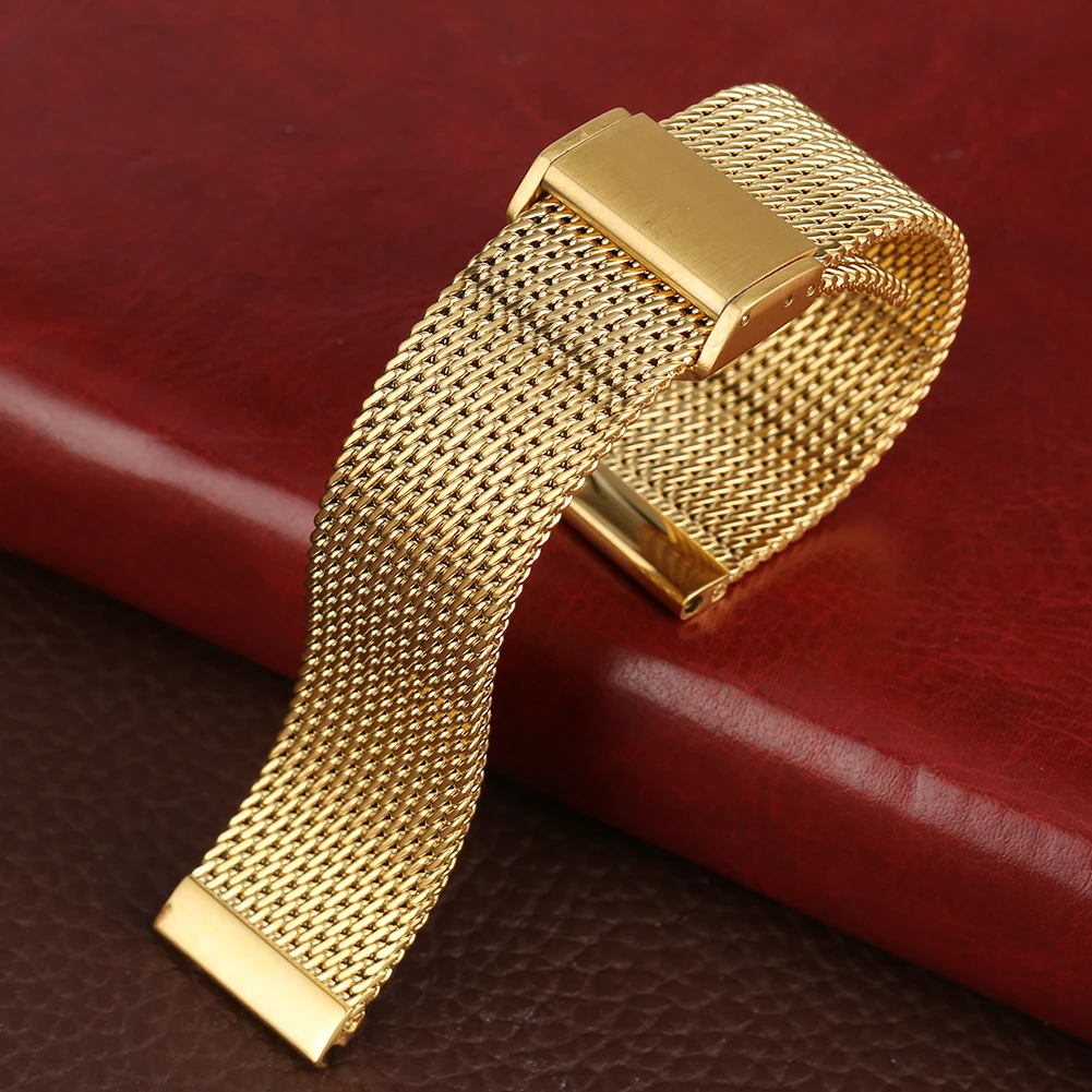 

Браслет из нержавеющей стали с сетчатым браслетом для наручных часов, 18/20/22 мм
