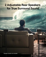 ULTIMEA 320W 5.1 Soundbar with Wireless Subwoofer & 2 Surround Speakers, 3D Surround Sound System Home Theater - Image 3