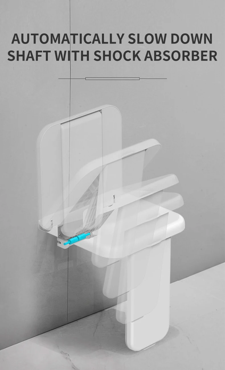 Description Picture 5 of itemFolding Shower Seat Wall Mounted Shower Seat Toilet Seat Household Shower Room Bath Bench Shoes Footstool Shower Bench