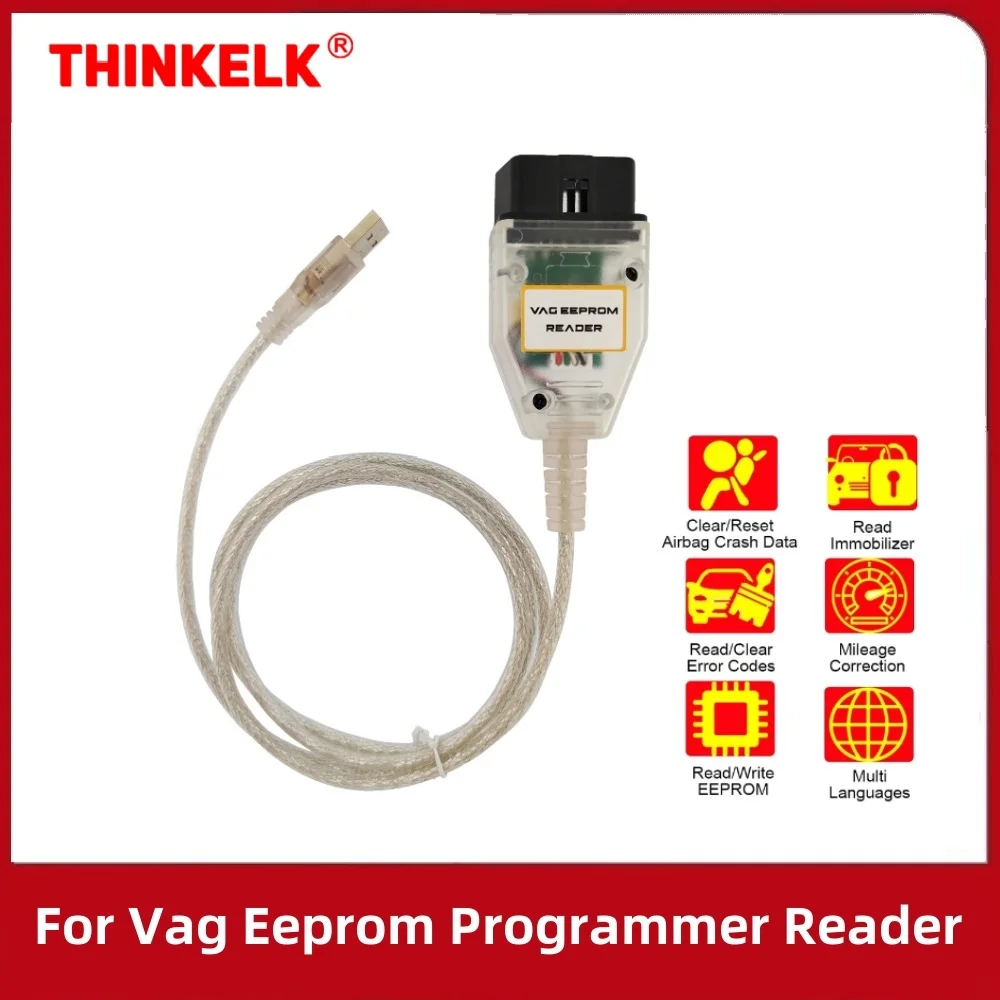 

For Vag Eeprom Programmer Reader Cable Support Clear Reset Airbag Crash Data Read Write Eeprom Immobilizer Mileage Correction