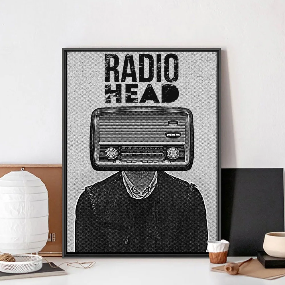 Vintage Posters Poster Prints Vintage Rock Band Characters Radiohead Poster No Framed Poster Bar Paper Vintage Wall Painting Bedroom Study Stickers