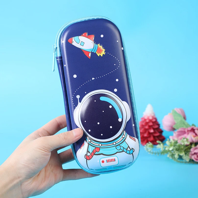 우주 비행사 연필 케이스, 3D 카와이 문구 연필 케이스, Escolares 대용량 연필 케이스, 학교 용품 연필 상자
