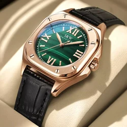 Carnival High-End Series IW Brand Fashion Green Quartz Watch for Women High Quality Leather Sapphire Crystal Luxury Womens Watch