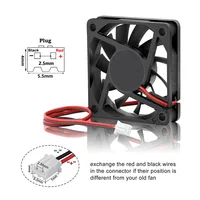 60x60x10 mm DC 5V 12V24V 6010 Brushless Axial Cooler Dual Ball 60mm 2PIN Cooling Fan for Cooling DIY PC Computer Case Fan 5