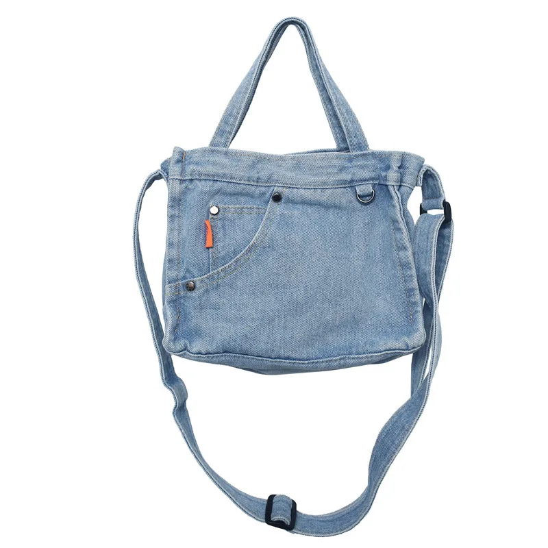 

2022 High Quality Women Denim Shoulder Bags Vintage Style Women Cross Body Bags Travel Totes 2 Colors Drop Shipping