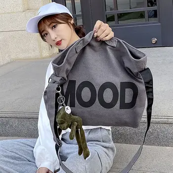 Upgrade Thicken Women Messenger Bag Large Capacity Canvas Women Crossbody Bags Female Student Korean All Matching Mood Handbag 1