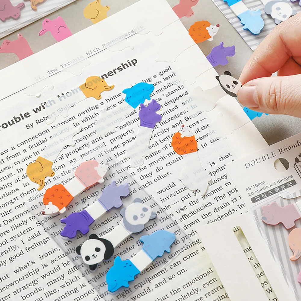 Aesthetic Index Stickers with Vibrant Sticky Notes