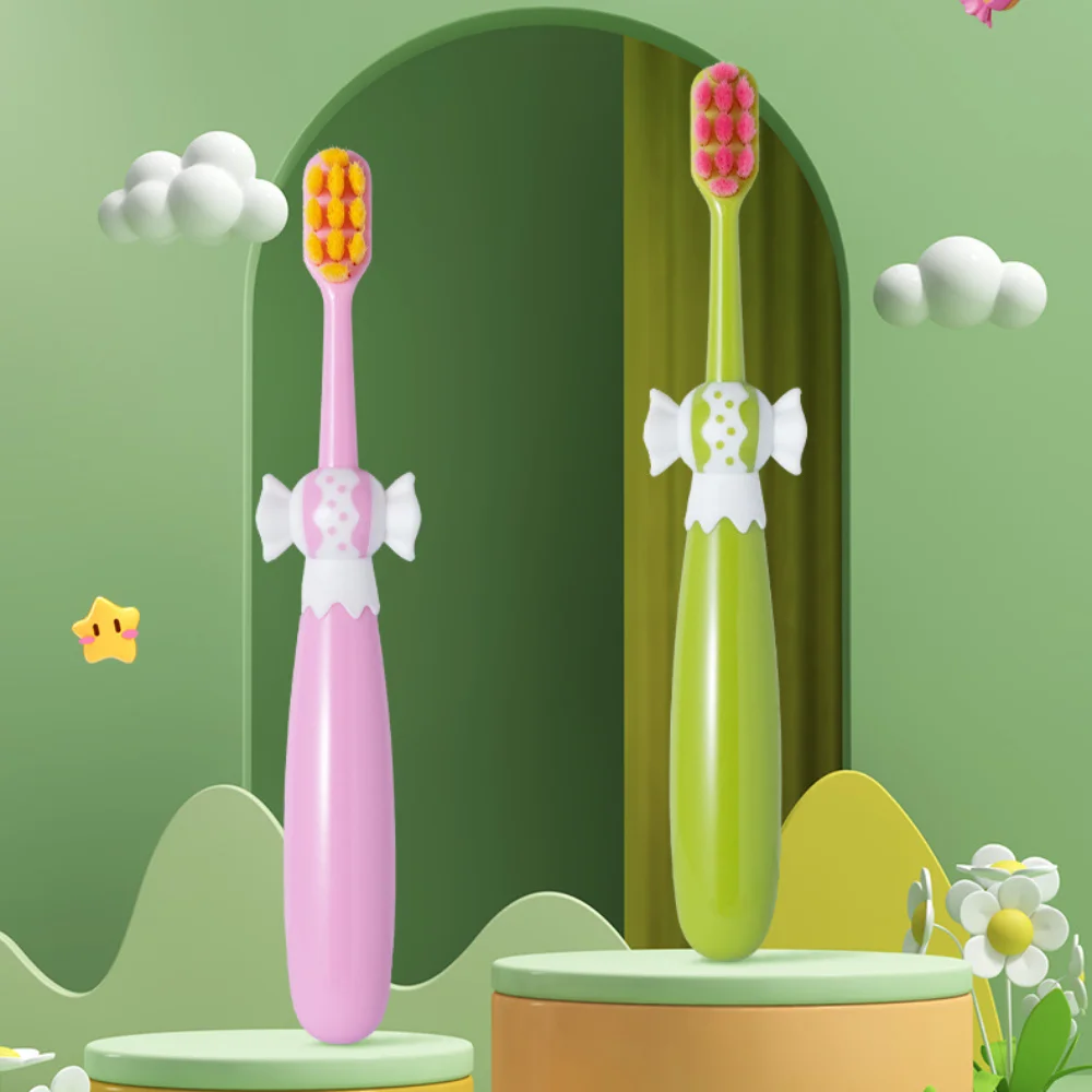 

Зубная щетка в форме конфеты с мягкой щетиной, зубная щетка для предотвращения кариес, детская зубная щетка с рисунком из мультфильма для свежего дыхания и чистки зубов