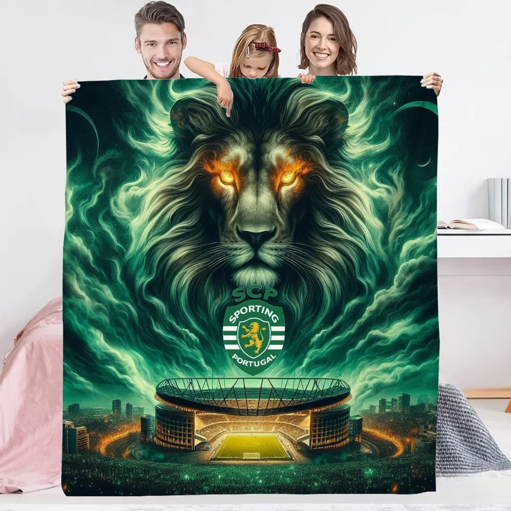 Bed Throw Blanket for Sofa Luxury Throw Blankets for Decorative Sofa Portuguese Sporting Football Clubs Logo Blankets King Size 2