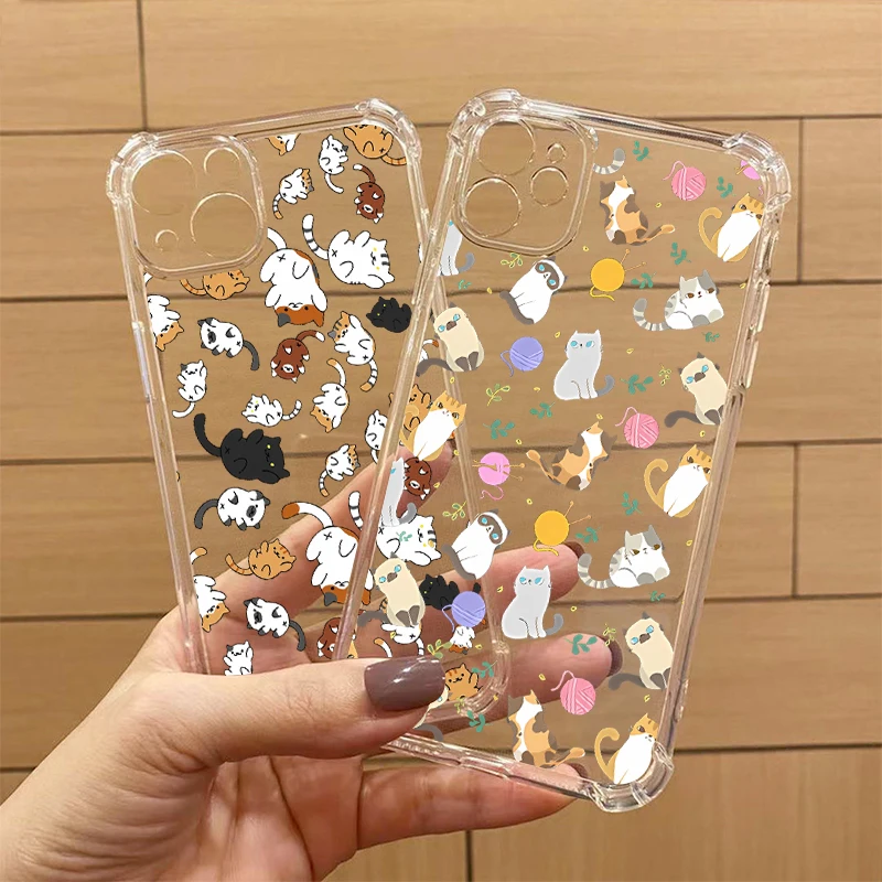 Cartoon Animals Transparent Phone Case Cover
