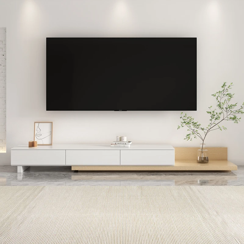 

Display Simple Tv Stand Wood Plant Living Room Console Hotel Shelf Center Tv Cabinet Modern Mueble Salon Blanco Home Furniture