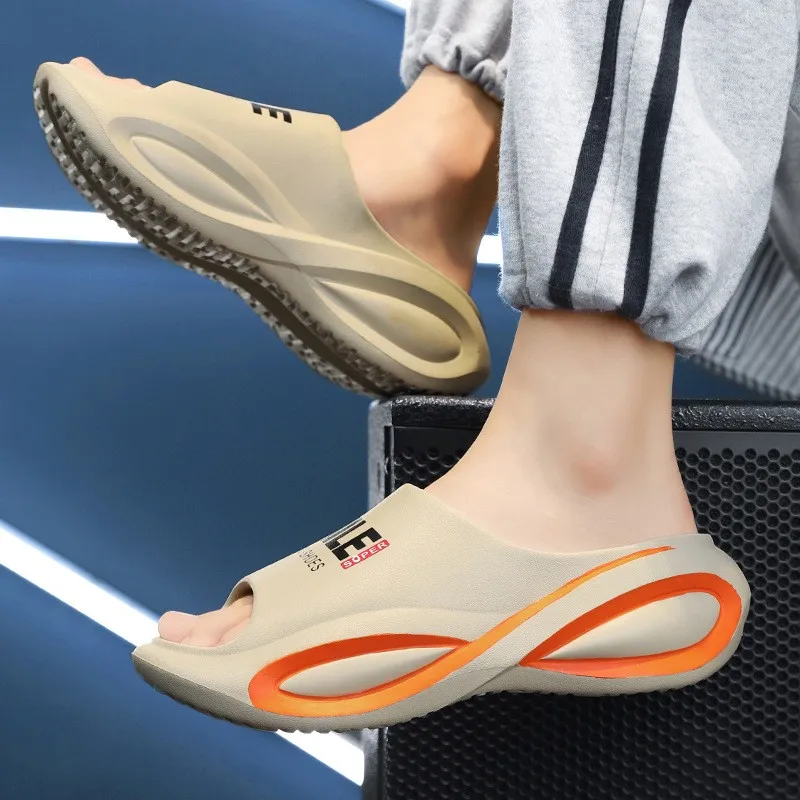 New Summer Men Sandals Massage EVA Soft Slippers Slides Indoor Outdoor Sandals Beach  Casual Soft Sole Slides Men Flip-flops