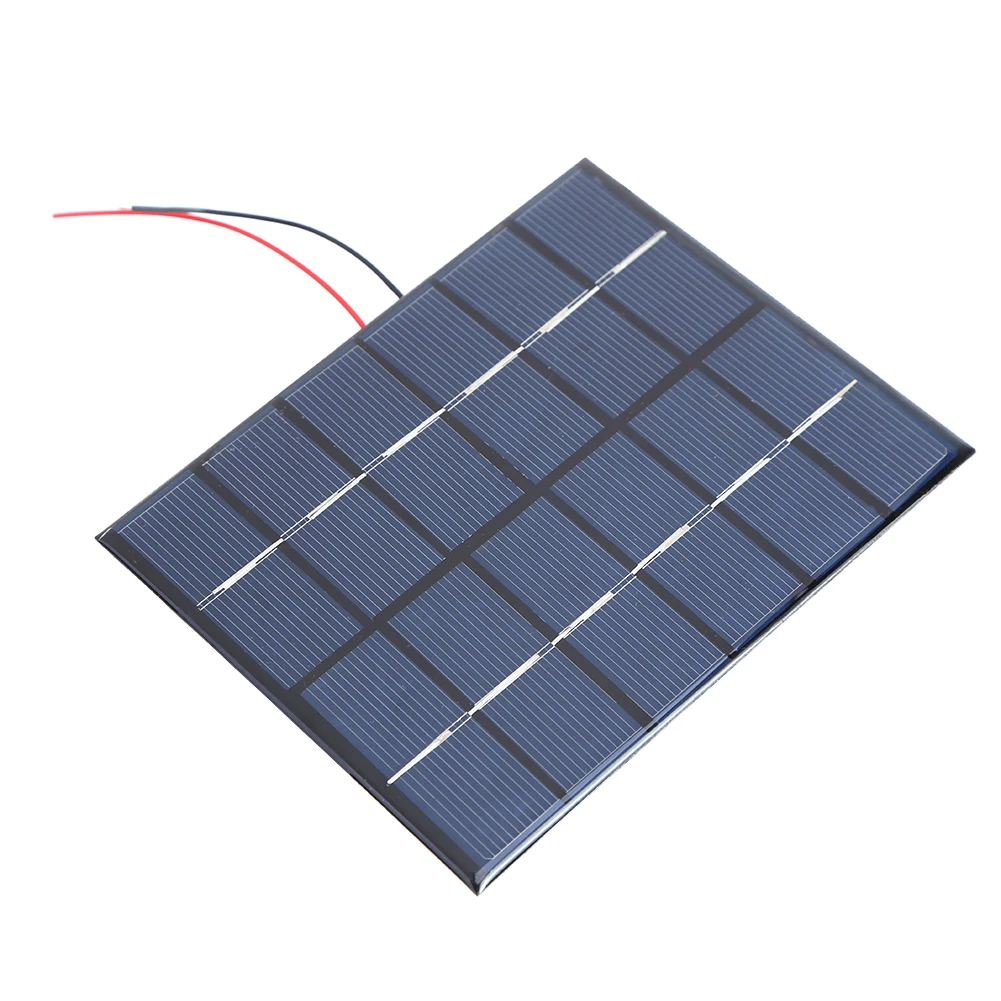 2W 6V 태양 전지 패널 DIY 태양열 충전기 패널 저전력 전기 기기용 고효율 휴대용 태양 전지 패널