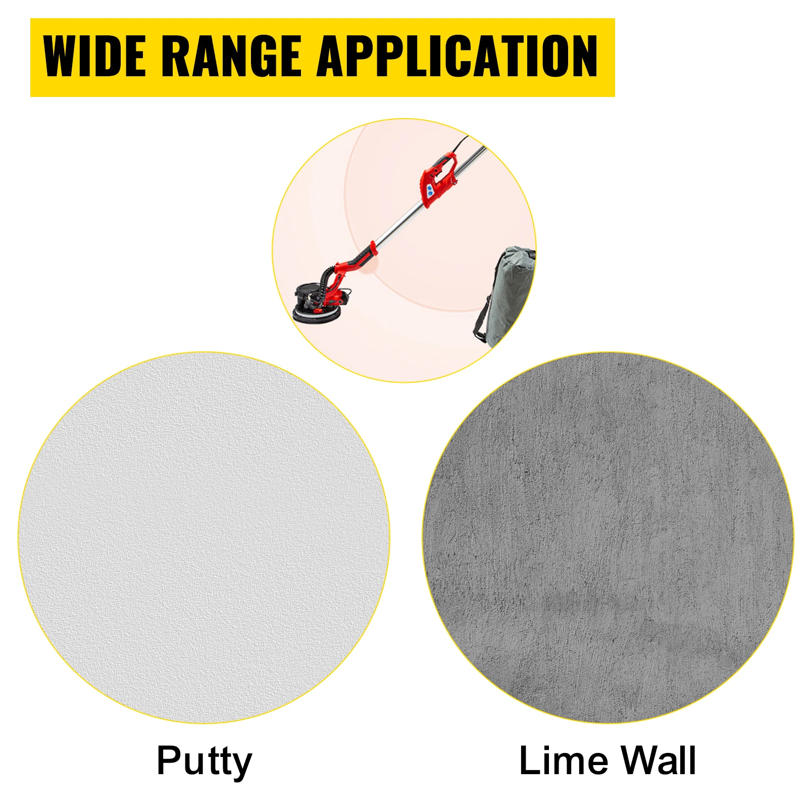 Electric Drywall Sander Variable Speed 800-1750RPM