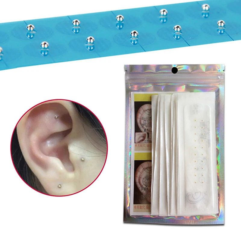 100-600pcs Ear Care Seeds Acupuncture Auricular Disposable Ear Stickers Massage Therapy Needle Patch Auricular Auriculotherapy 3
