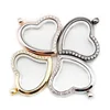 1pcs Heart Crystal 1.2in/30mm Magnetic Open Glass Floating Locket DIY Memory Box For Floating Charms 1