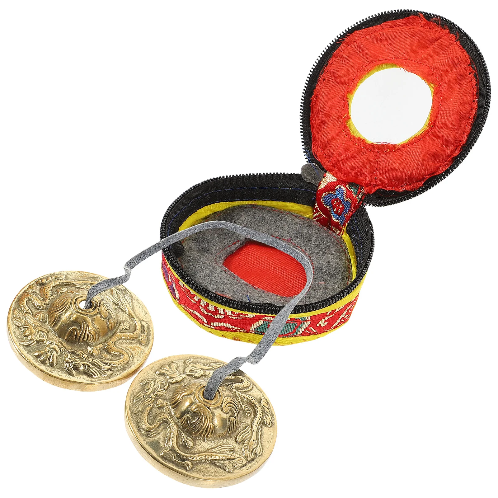 

Pure Copper Bell Cymbals Bells Yoga Religious Percussion Instrument Brass Meditation Musical Apparatus for Ceremony Chimes