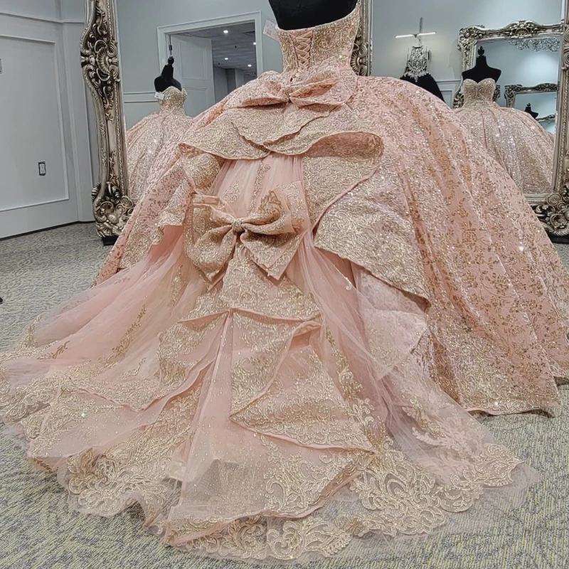 Sweetheart Quinceanera Dress Off the Shoulder Party Sweet 16 Ball Gown Appliques Lace Beads Graduation Prom