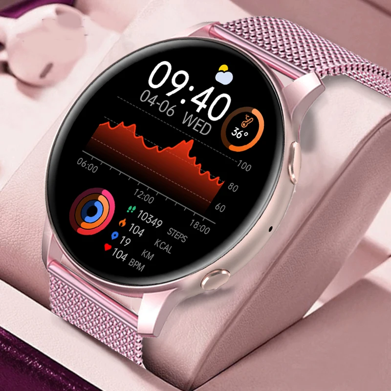 Tanio 2022 OLED moda inteligentny zegarek panie tętno ciśnienie krwi