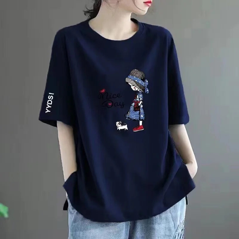Navy blue [little girl] white sleeves