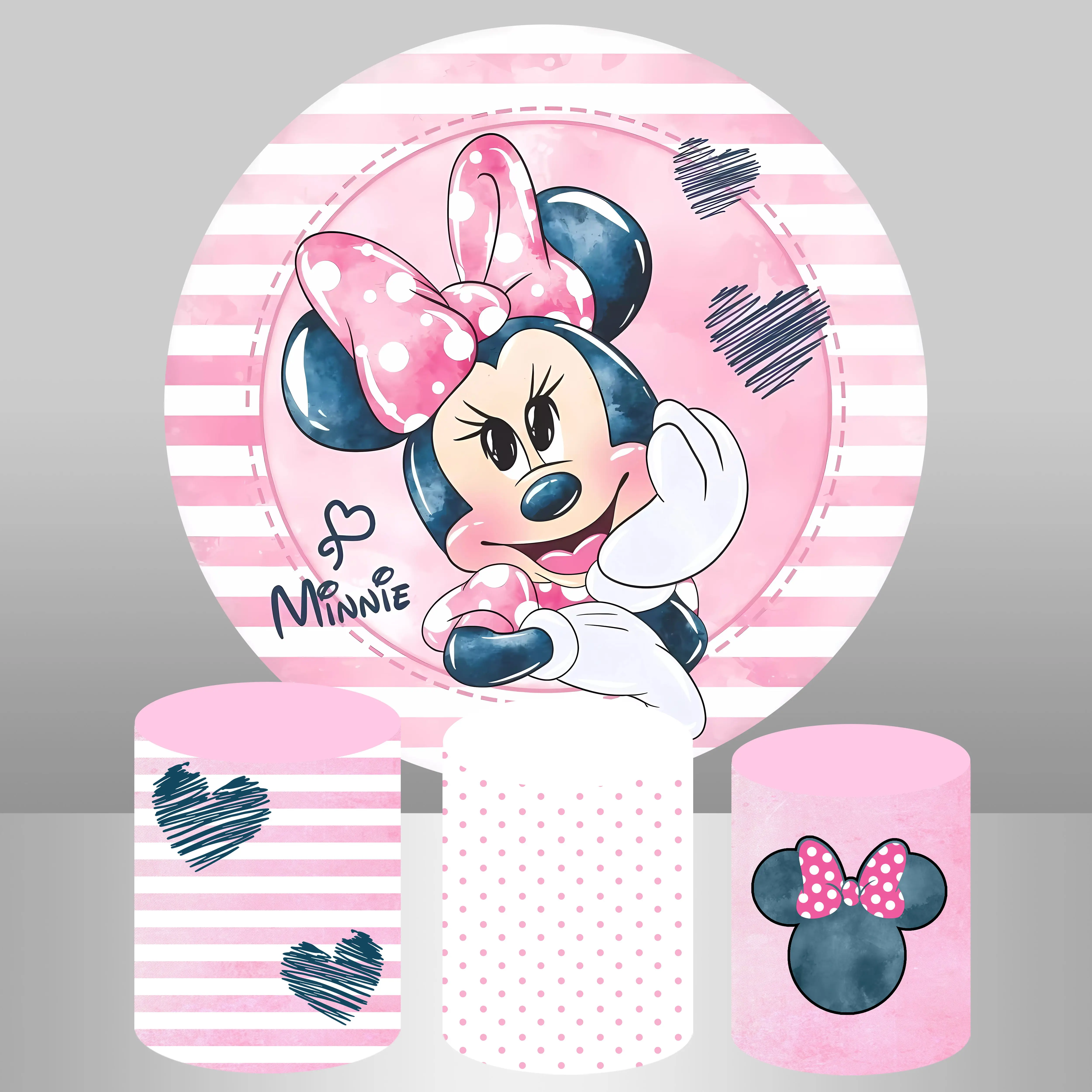 Pano de Fundo Rosa com Estampa de Minnie Mouse para Festa de Meninas: A  Escolha Ideal, image size:5000x5000