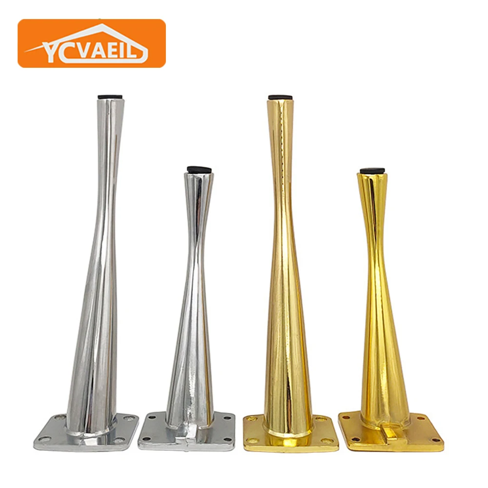 4PcsFurnitureLegsMetalGoldLightLuxurySofaCoffeeTableFoot
