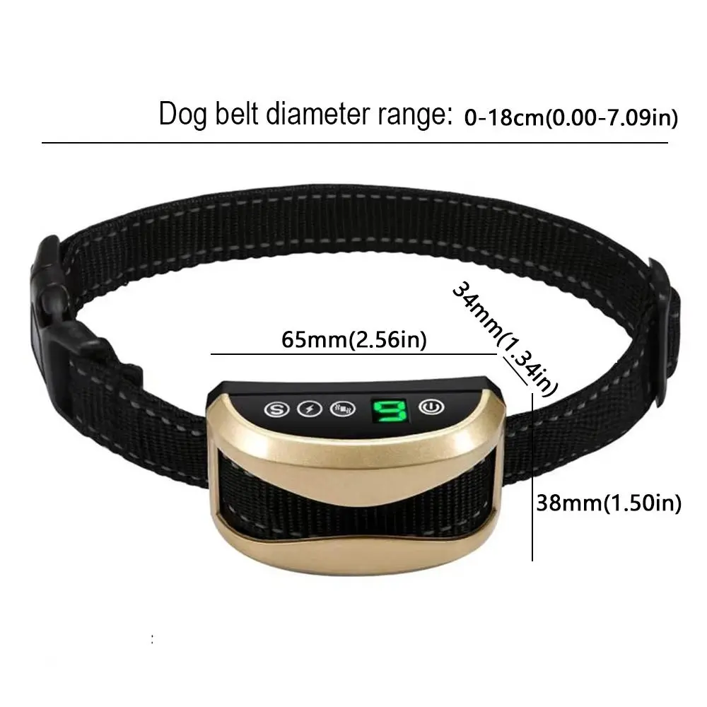 Smart Dog Anti Bark Collar Waterproof Handheld Bark Control Collar Adjustable Digital Display Ultrasonic Training Collar