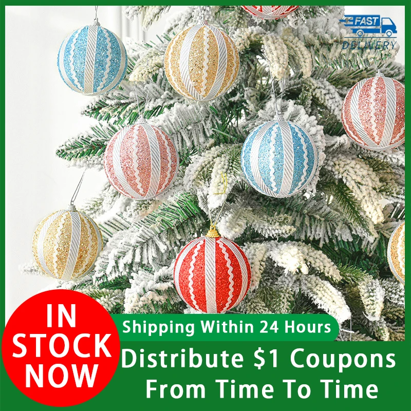 

DIY Party Pendant Balls Dia 8cm Lace Grid Christmas Ornament Wholesale Foam Ball Wedding Hanging Ball Decoration Supplies Xmas