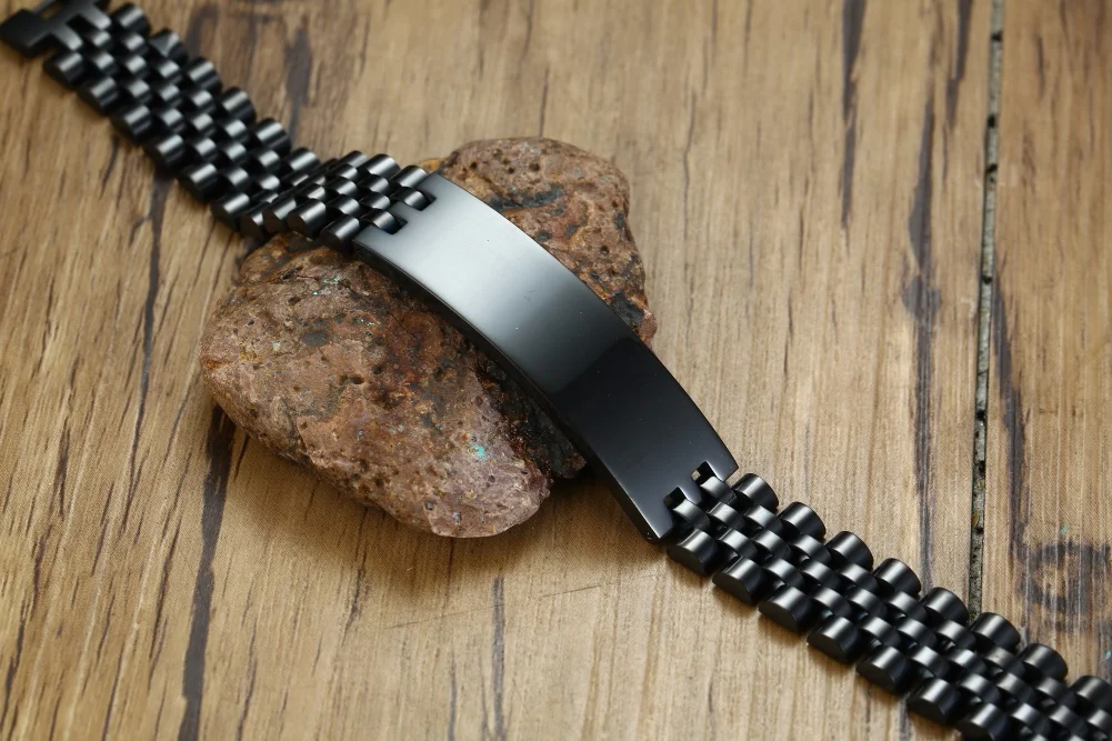 EDLE ARMBAND, MÄNNER ROLLIE KETTE LINK ARMBÄNDER EDELSTAHL ARMBAND ARMBAND MÄNNER LUXUS BAND SCHMUCK – Detail 18