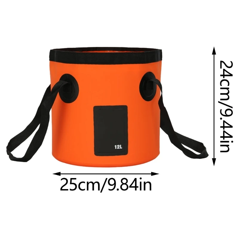 12L Portable Folding Bucket for Washing Outdoor Foldable Basin Water Bucket 6