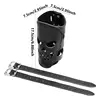 Motorcycle Biker Drink Holder PU Leather Skull Shape Universal Coffee Water Bottle Cup Holder With 2 Straps For Bicycles Bikes 6