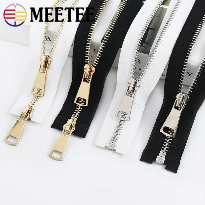 5 metal zipper gold track double zipper sliders zipper head 90cm