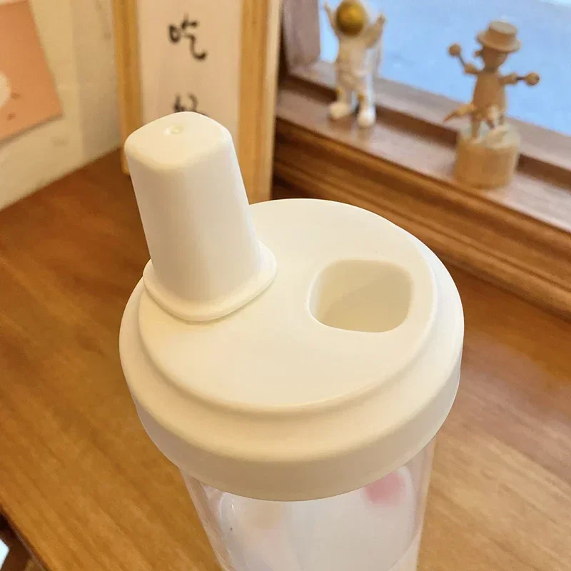 500/850ml Plastic Sports Water Bottles Juice Milk Transparent Cup with Lid Straw Bubble Tea Coffee Cup Large Capacity Drink