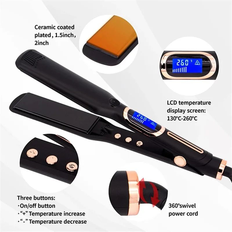 Hair Straightener Culer 500F High Temperature Fast Heating 260C Keratin Treatment Ionic planchas parael cabello lisseur cheveux 3