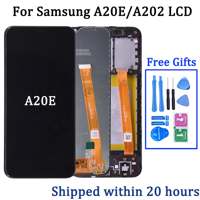 For Samsung A20e A202 A202F LCD Display with Touch Screen Digitizer Assembly Replace For SAMSUNG A20e LCD Screen