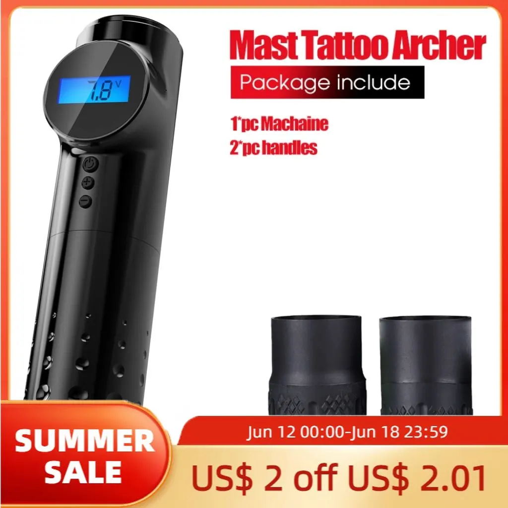 Mast Tattoo Archer Wireless Tattoo Pen 3.5mm/4.2mm Stroke Direct Motor