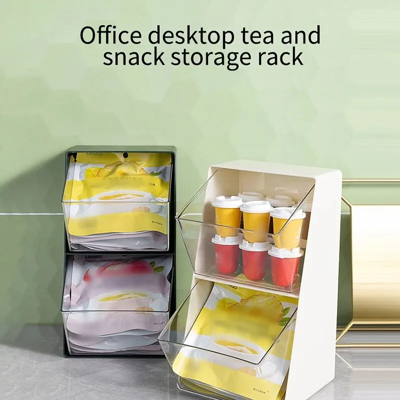 1Pc Tea Bag Organizer Cassetto Rack Coffee Organizer Office Milk Mask Rossetto Cosmetici Rack Cucina Dormitorio Essenziale
