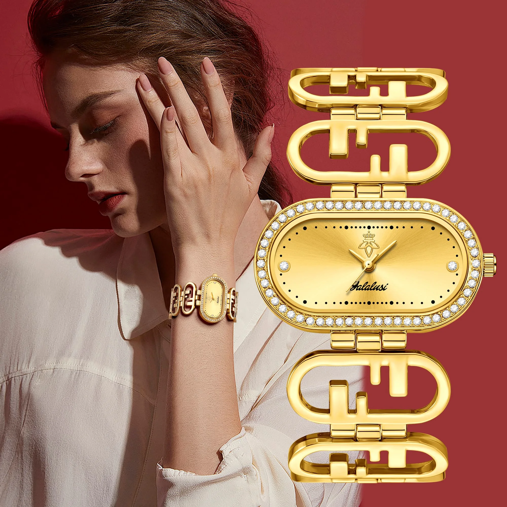 ساعة كوارتز نسائية عصرية من YaLaLuSi ساعات نسائية...