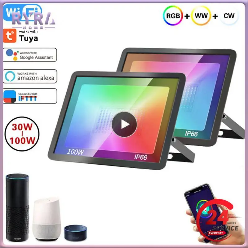 

Умный RGB-прожектор с голосовым управлением, 30 Вт, 50 Вт, 220 Вт
