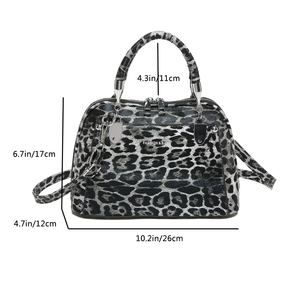 Handbag Shell Bag For Women Vintage Leopard Pu Leather Crossbody Shoulder Bag Female Day Clutch Small Phone Brand Classic