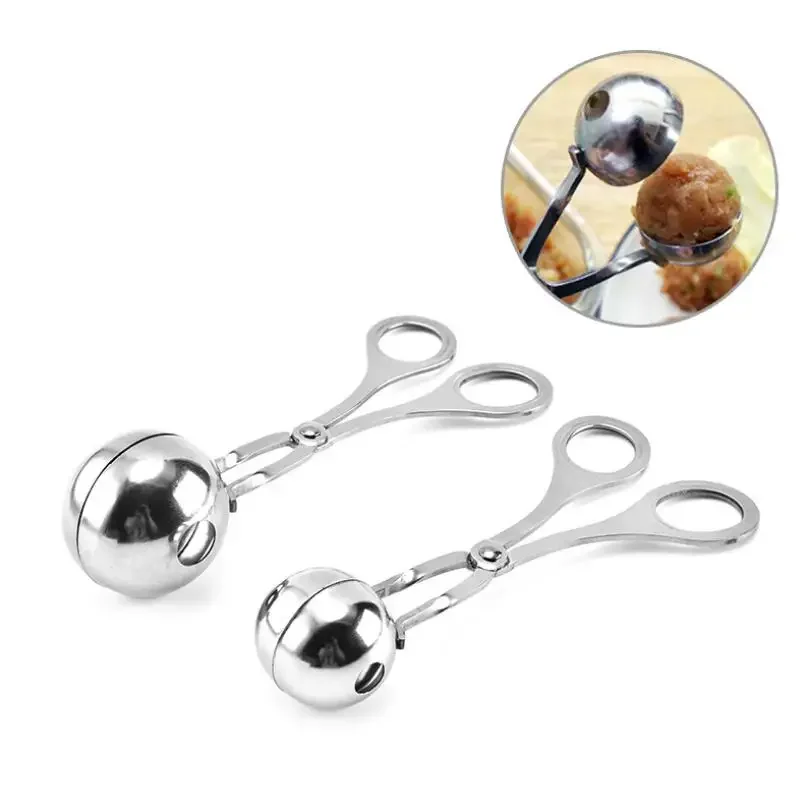 Meat Baller Stainless Steel Meatball Gadgets Spoon Press Baller Tools Non-Stick Meat Stuffed Meatball Shaper Kitchen Tools